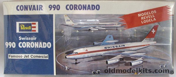 Revell 1/135 Convair 990 Coronado Luxury Jet Airliner - Swissair - Lodela Issue, H254 plastic model kit